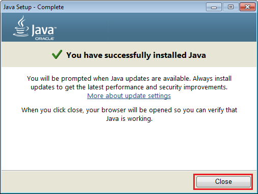 Java finished